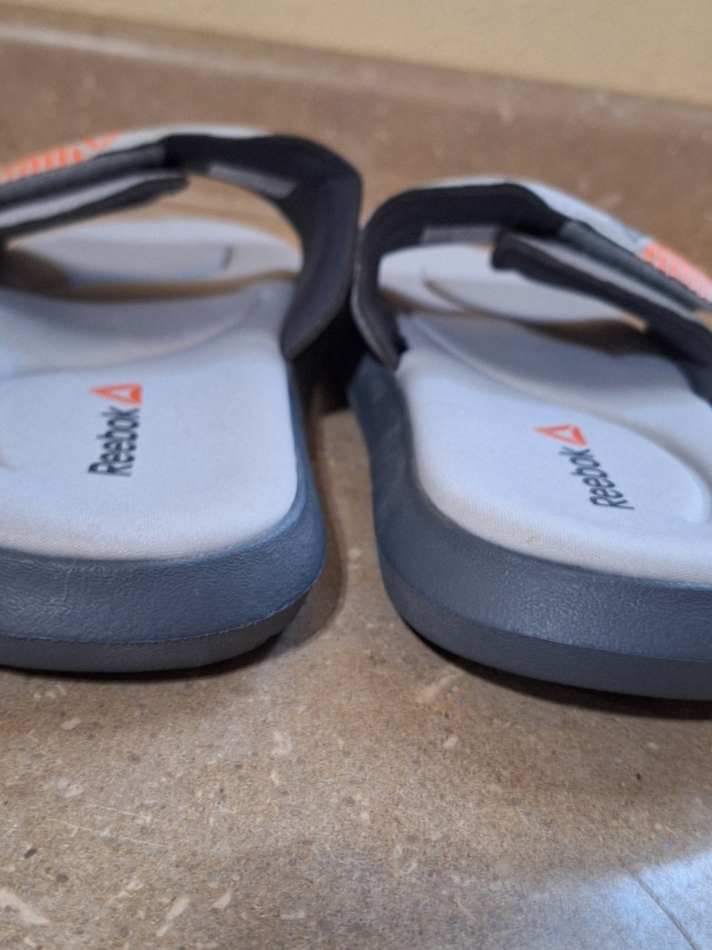 Reebok Gray and Orange Men's Slide Sandals. Like New. Sz 9. $10 - Picture 4 of 5